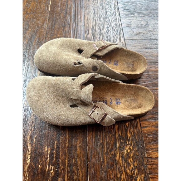 Birkenstock Boston Taupe Soft Footbed Clogs Size 40, US Women's 9, Men's 7 - NEW - Picture 3 of 6